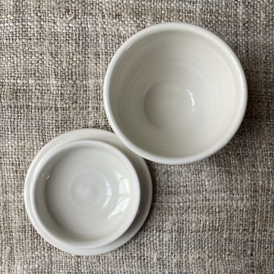 Stuart Houghton Lidded Sugar Pot Soft White