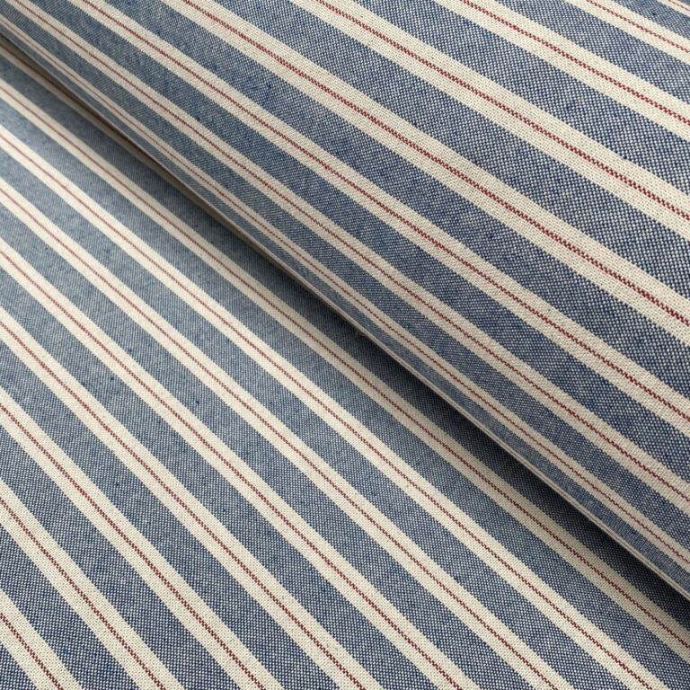 Extra Wide Striped Ticking Fabric Trophy Design