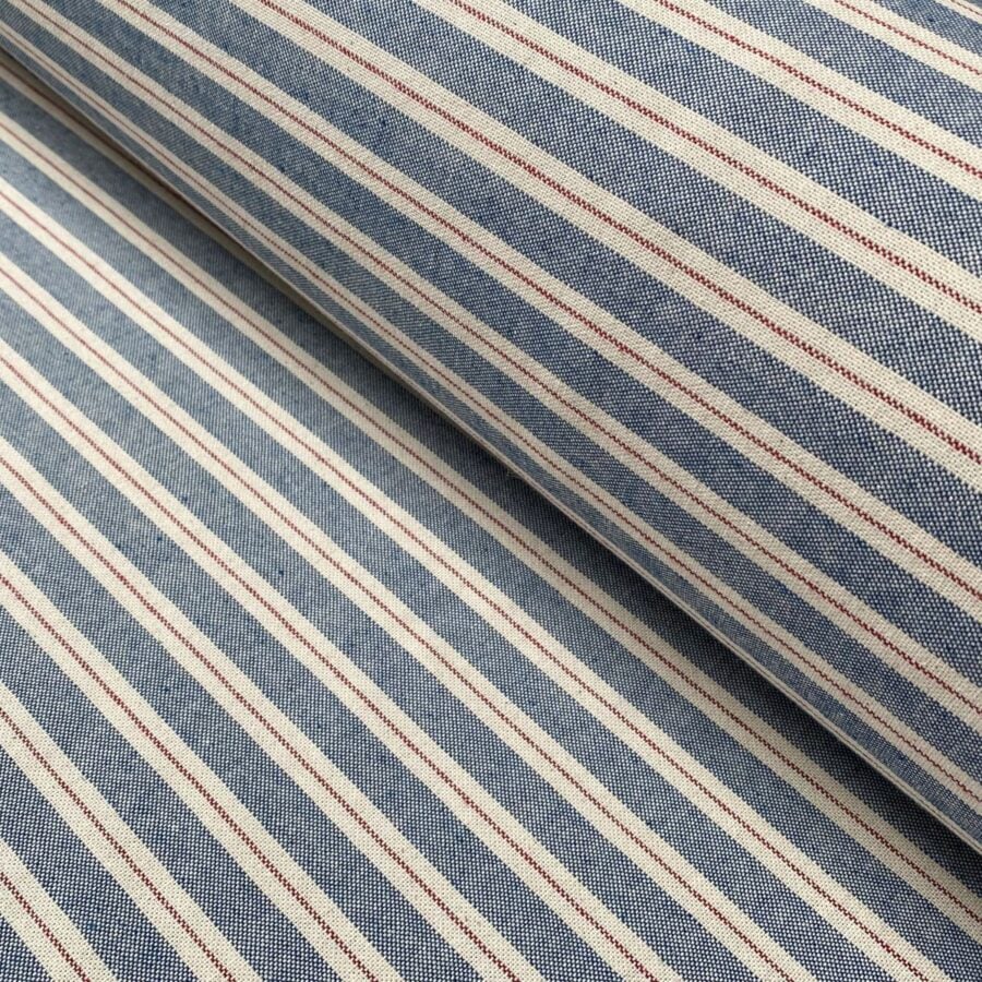 Extra Wide Striped Ticking Fabric Trophy Design