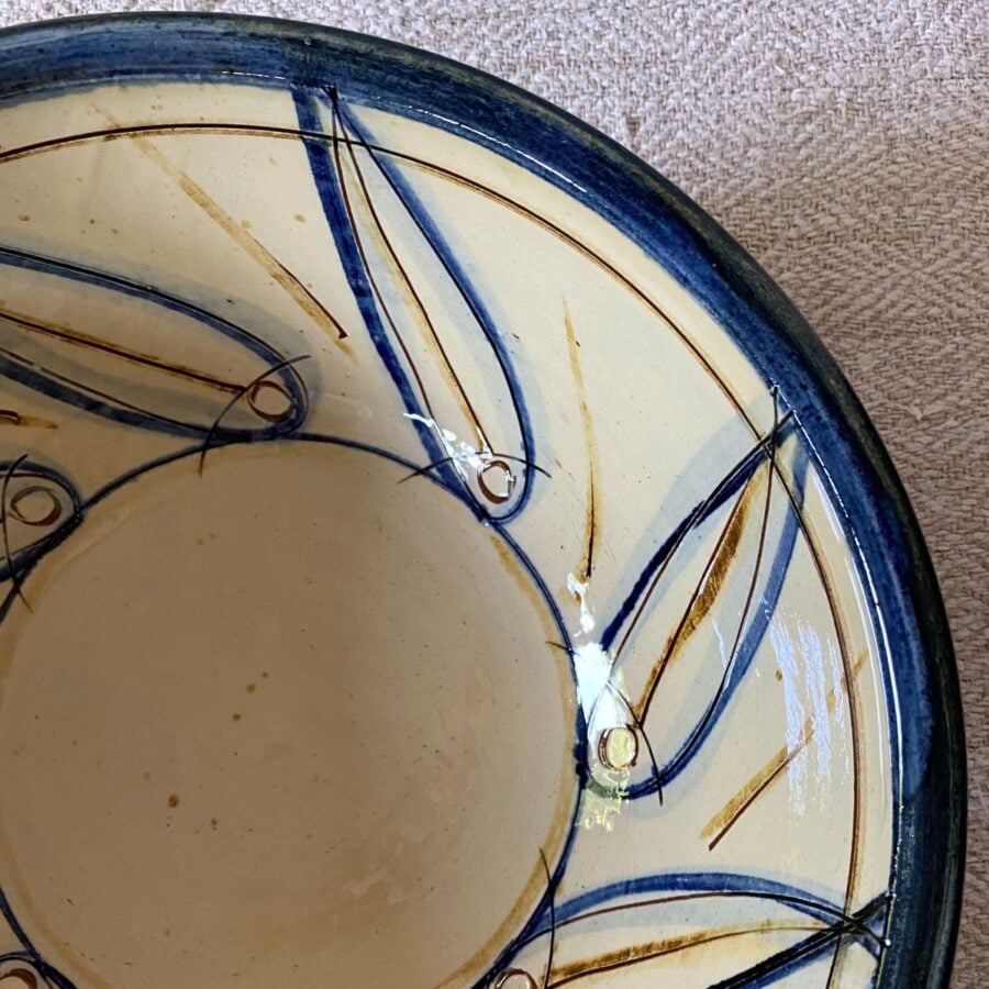 Jennifer Hall Slipware Salad Bowl  JHSB1