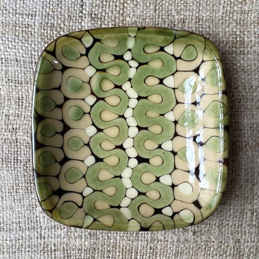 Patia Davis Biscuit Plate - Green PABP
