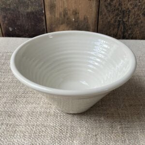 Stuart Houghton Medium Deep Bowl in white glaze