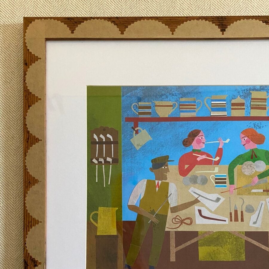 Marion Elliot Papercut Collage - At the Clay Pipe Factory