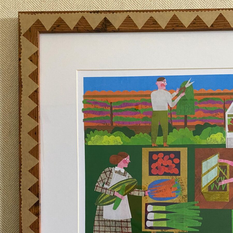 Marion Elliot Papercut Collage - Preparing for the Flower & Produce Show