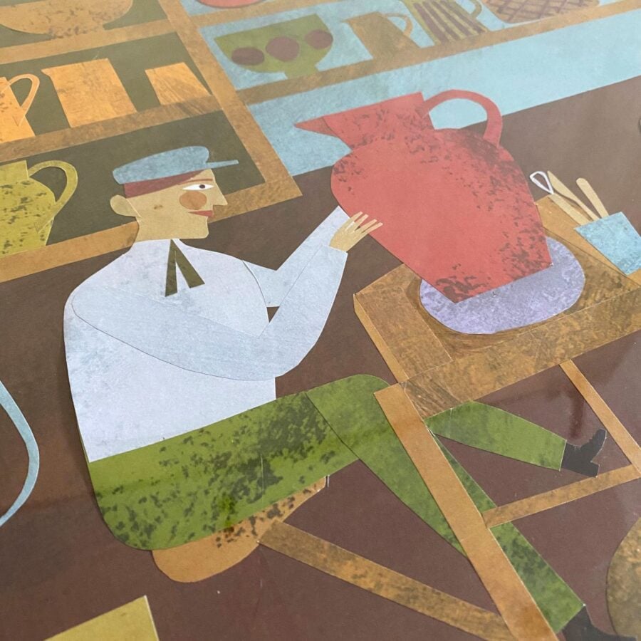 Marion Elliot colourful papercut collage design