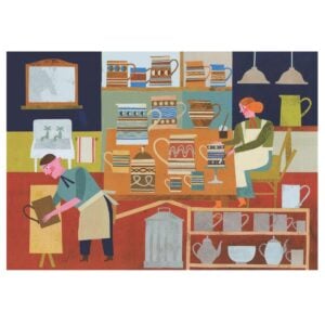 Marion Elliot original papercut collage