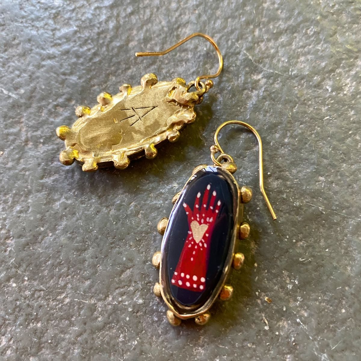 Ann Taylor Brass Jewellery Earrings Glove
