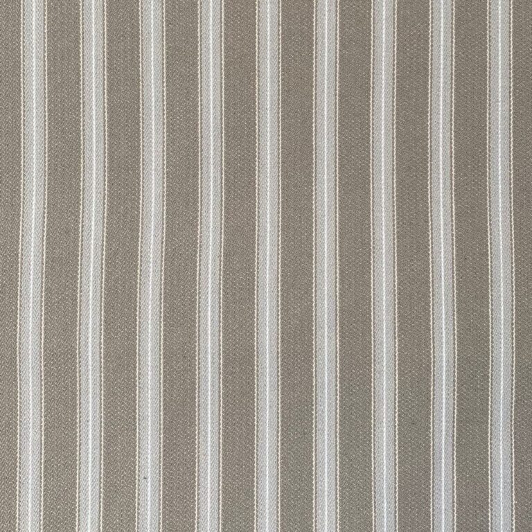 Alma Ticking Fabric in Pebble Grey & Putty