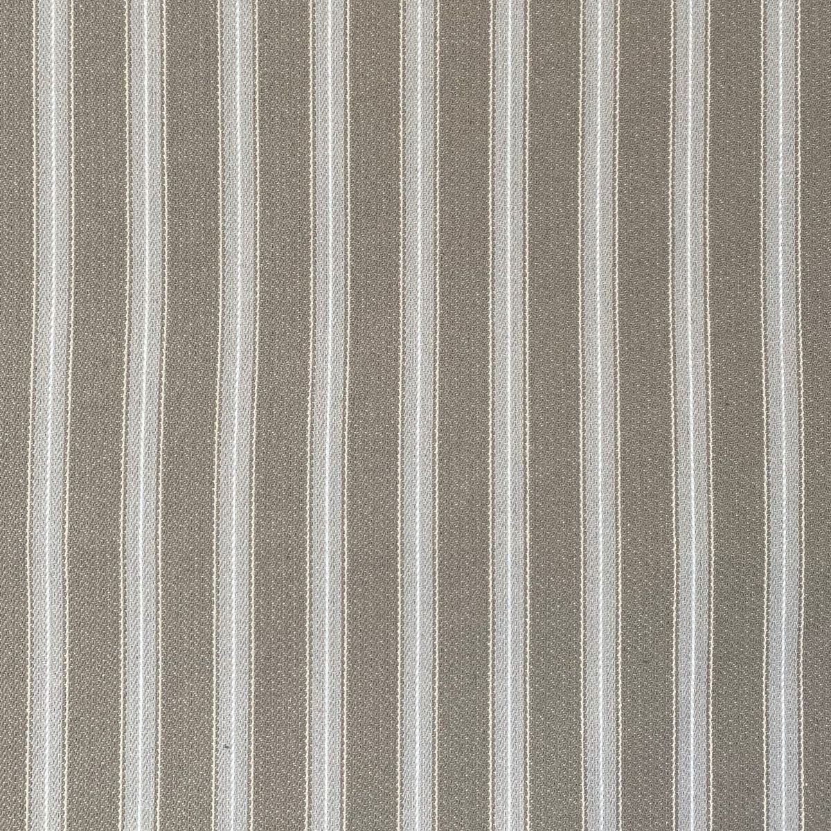Alma Ticking Fabric in Pebble Grey & Putty