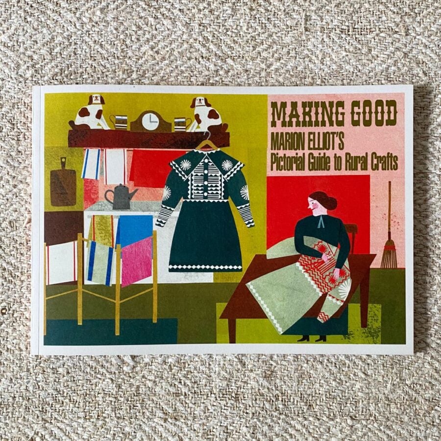 Marion Elliot's Making Good booklet on a cream fabric background