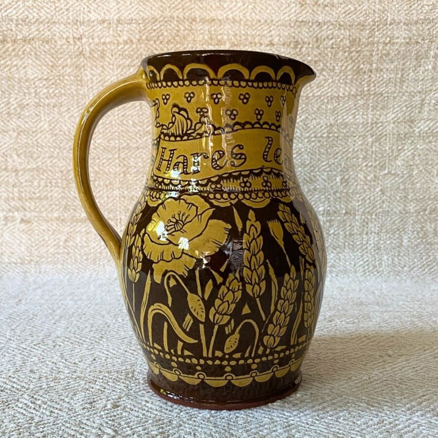 Katie B Morgan Slipware Jug SORKM1 Hares Leap