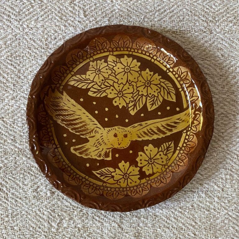 Katie B Morgan Slipware Dish Owl