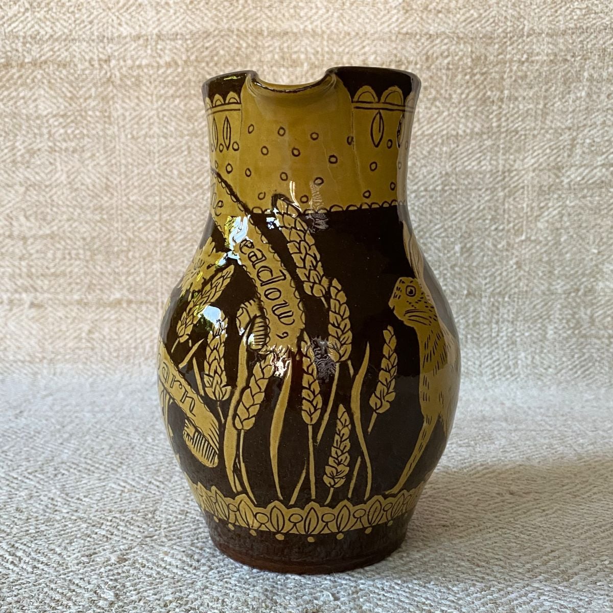 Katie B Morgan Slipware Jug SORKM6 Hare Meadow - Image 4