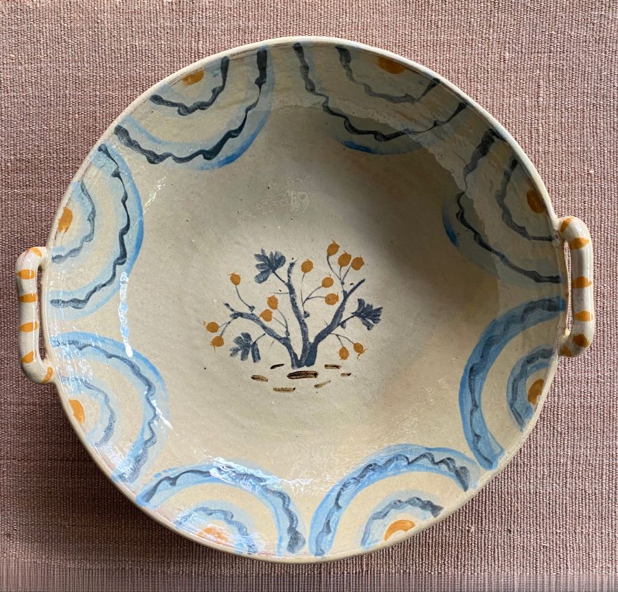 James Burnett Stuart ceramic bowl with handles