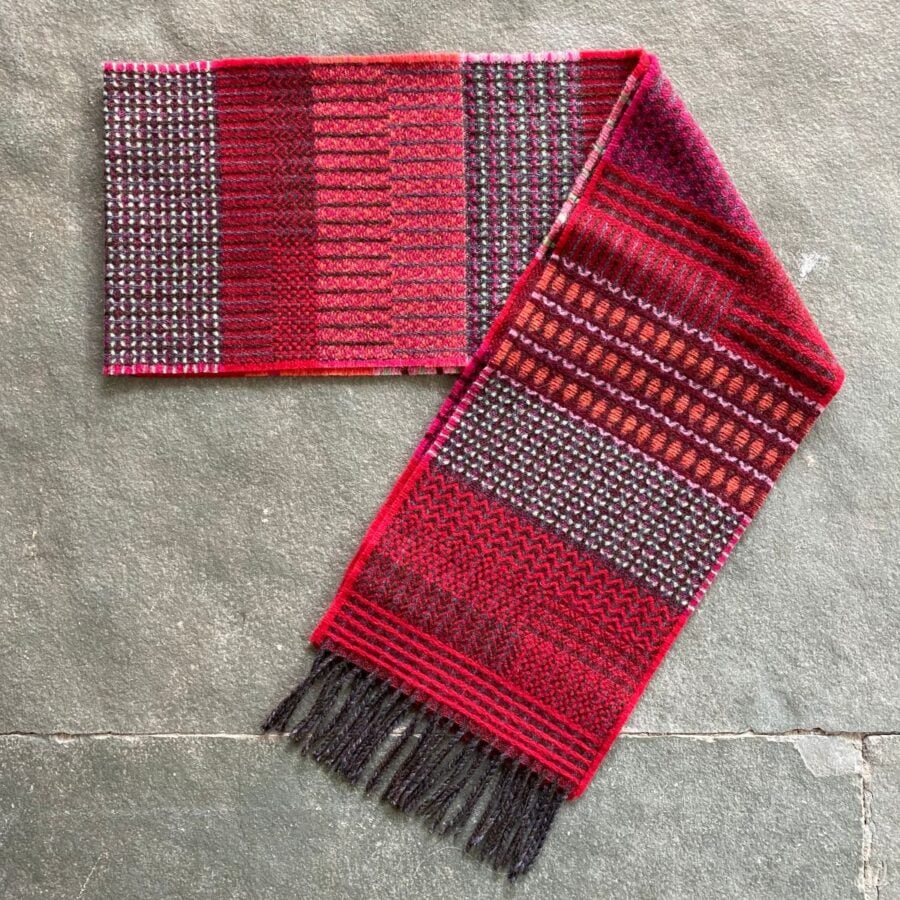 Lambswool Striped Walton Scarf Radish