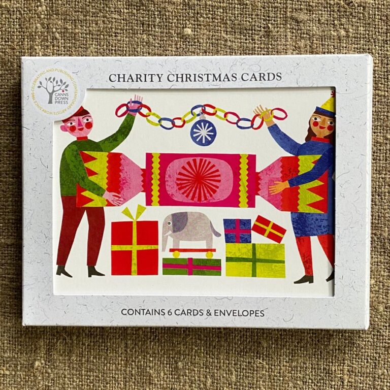 Christmas Card pack on fabric background