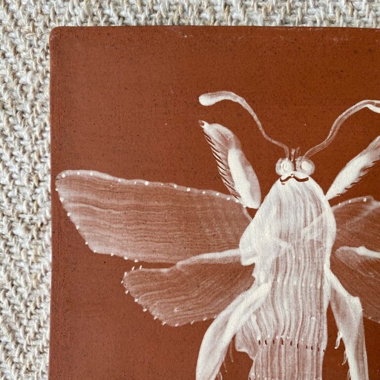 Edmund Davies Illustrated Insect Tile Terracotta EDTT1 - Image 3