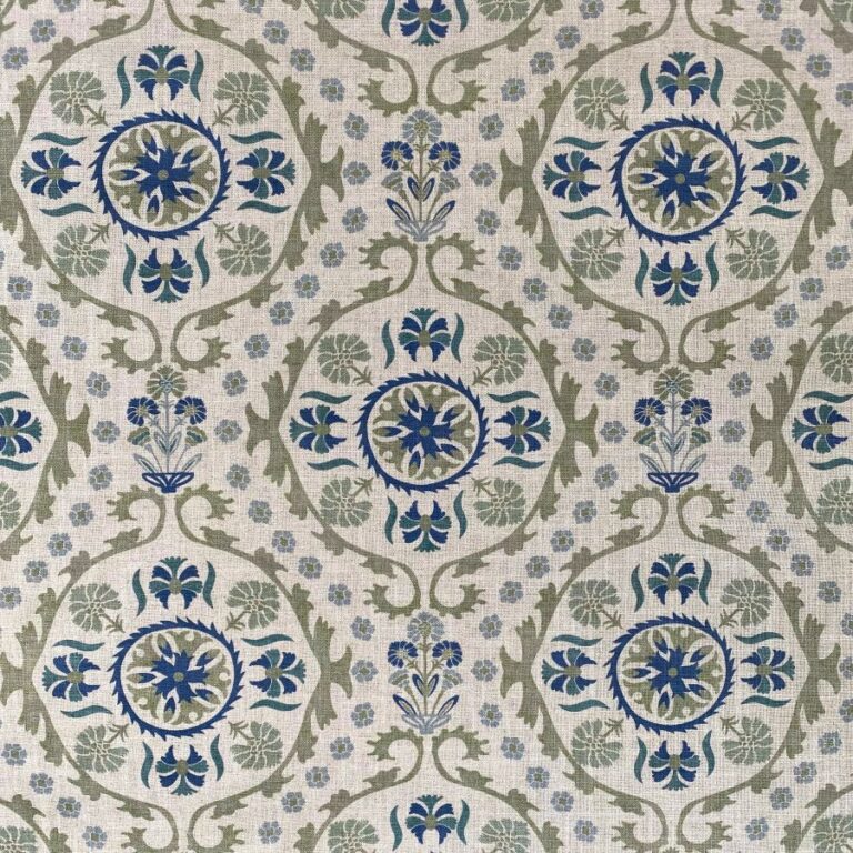 Extra Wide Eden Suzani Indigo & Sage - Image 2