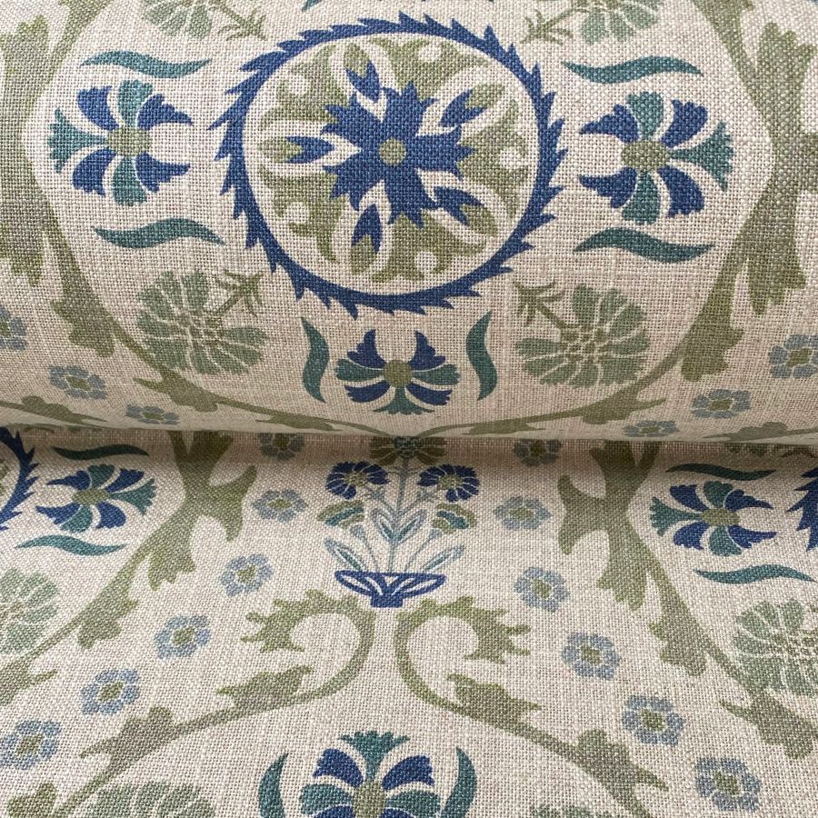Extra Wide Eden Suzani Indigo & Sage