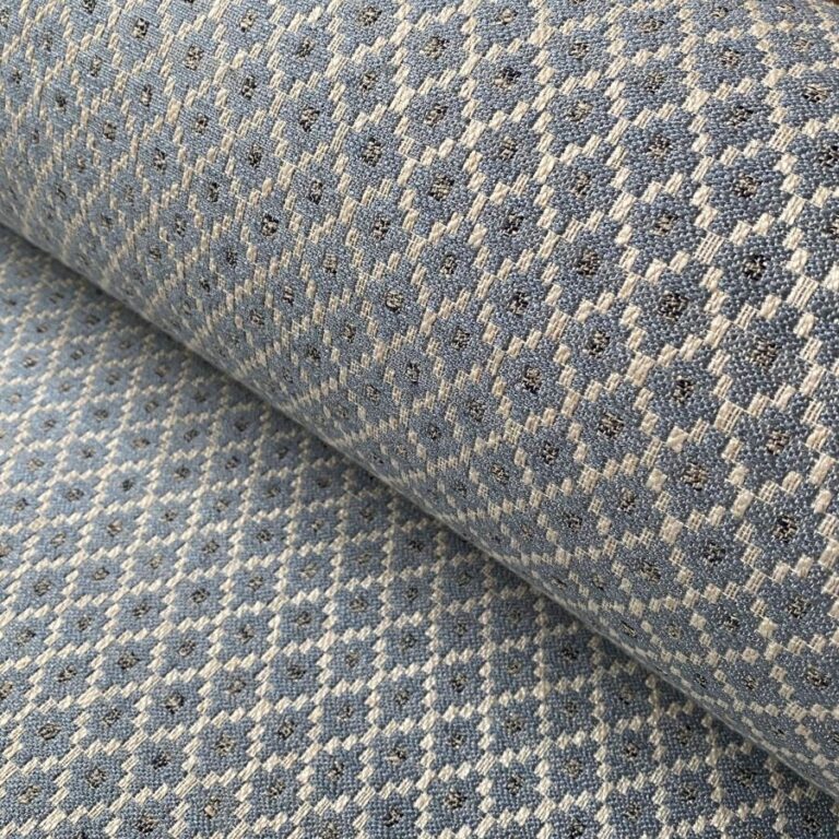 Light Blue, diamond patterned upholstery fabric