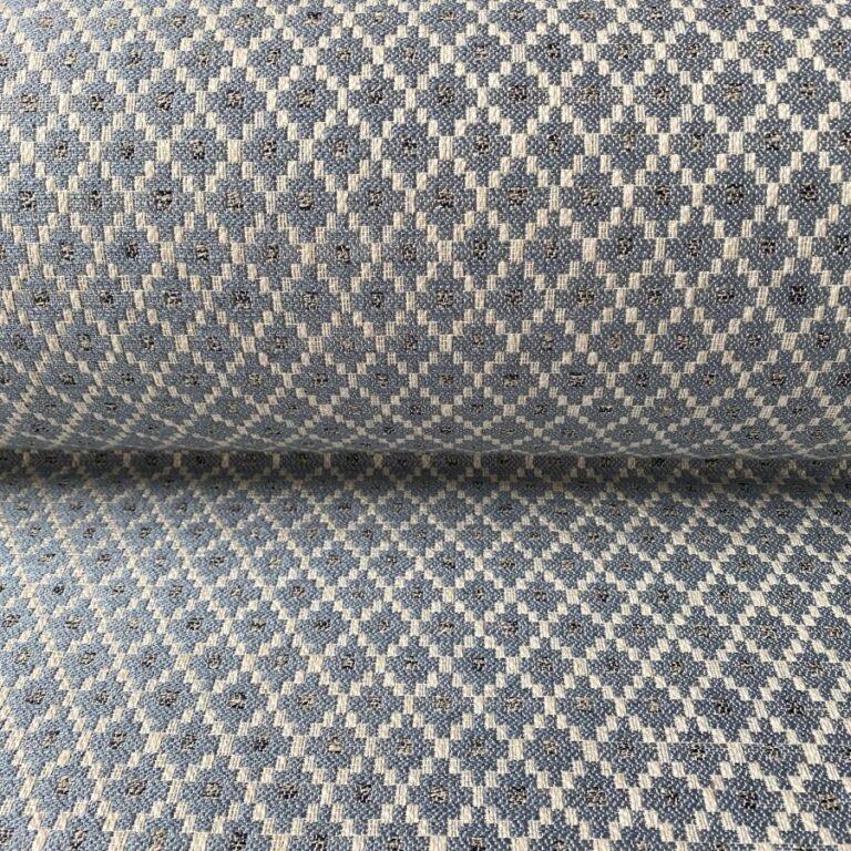 Light Blue, diamond patterned upholstery fabric