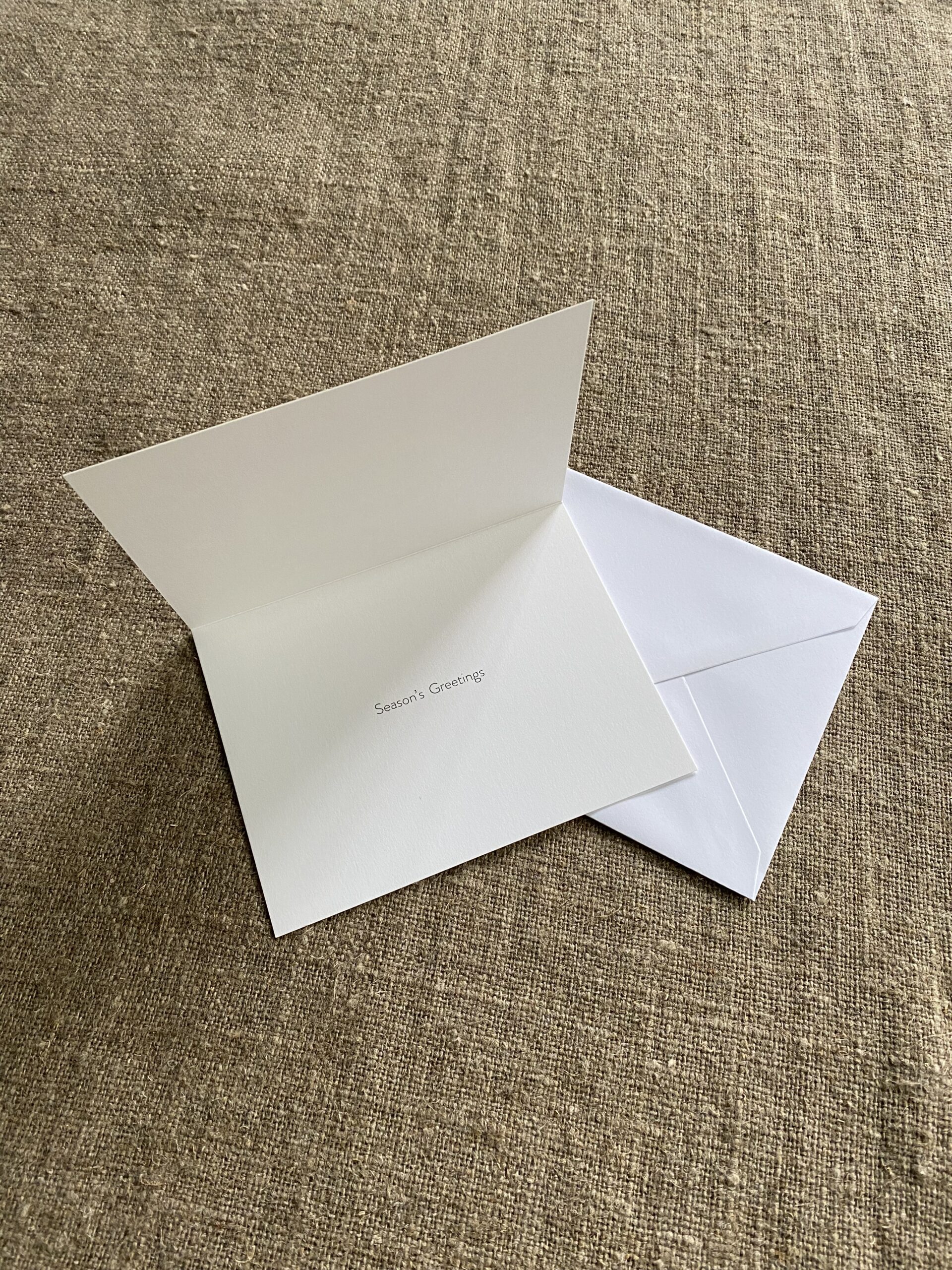 Christmas Card pack on fabric background
