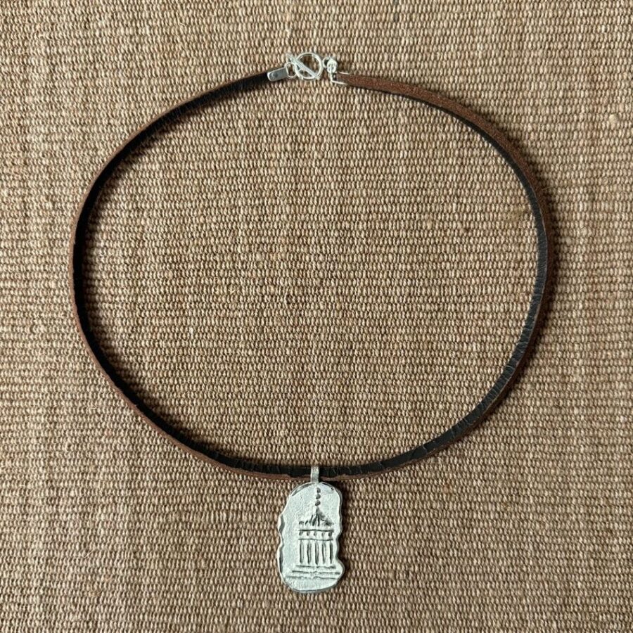 Silver Temple Thong Necklace M8