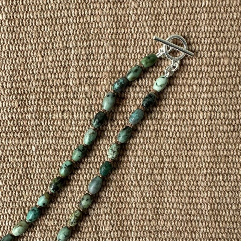 Primitive Cross African Turquoise Necklace M9 - Image 3